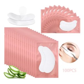 100 Parches De Hidrogel Para Ojos Extensiones De Pestañas                                                                                             