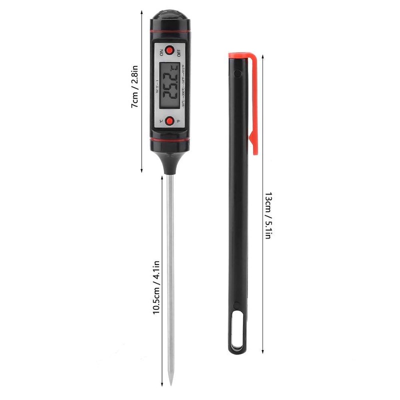 WT-1 Digital Thermometer with Long Probe, Kitchen BBQ Food Meat