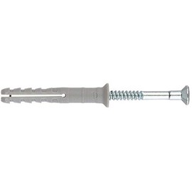 Nylon Hammerfix Screws 6 X 60mm (Pk50), External Length 60mm, Fastener Material Nylon (Polyamide), Fastener Plating Zinc, Head Type Pozidriv, Product Range Fischer Fixings - Hammerfix Screws, Thread S