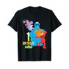 Sesame Street 1st Birthday Black Classic Fit Crew Neck T-Shirt