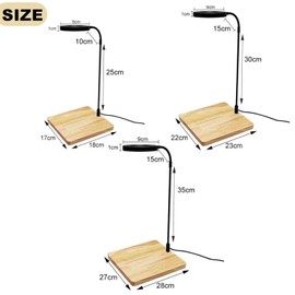 SAHENITEANA LED Aquarium Light, 360-Degree Full Spectrum Led Light with Bamboo Board, 10W Nano Fish Tank Light, USB Powered, Flat Nano Aquarium Light, Fish Tank Light Suitable for Plant Growth (S)