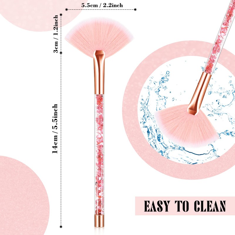 12 Piezas Brochas de Abanicos para Máscarilla Facial Cepillo de