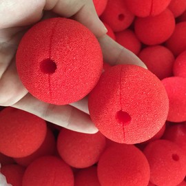 12 Pcs Red Foam Nose Clown Reindeer Nose Carnival Circus Noses Christmas Cosplay Nose Funny Novelty Noses Party Favors