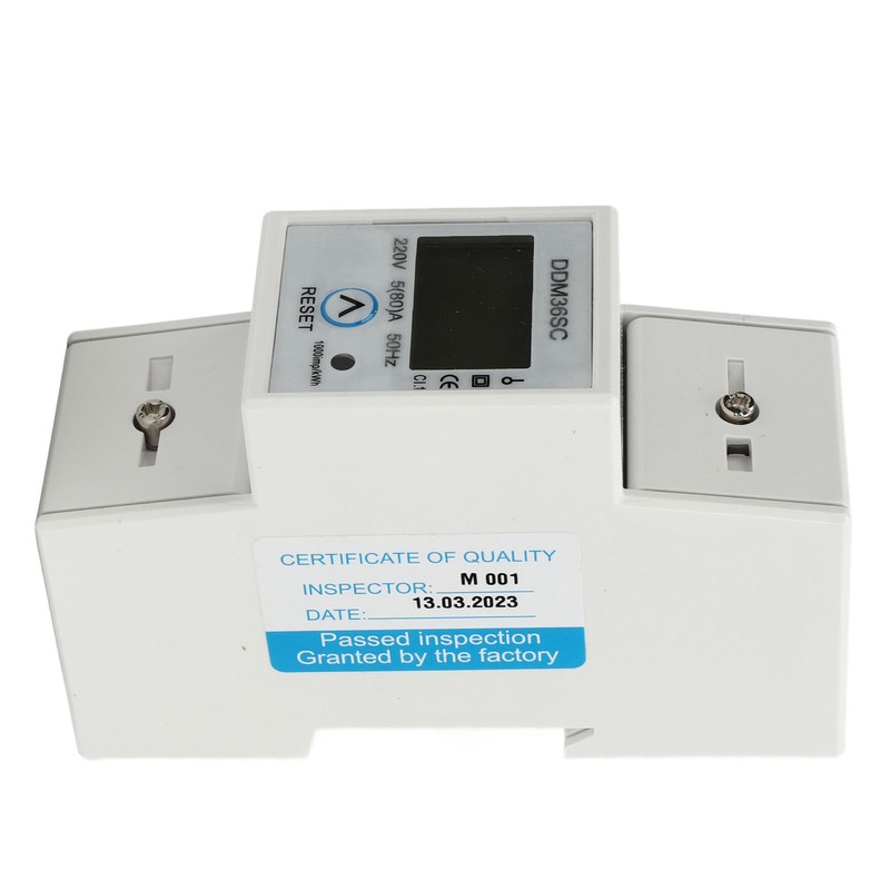 Single Phase Energy Meter LCD Display DIN Rail 2P Total