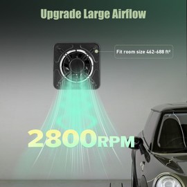 FAREAST 8 Inch Garage Exhaust Fan, Wall Mounted Kitchen Exhaust Fan, Metal Attic Fan with Backdraft Damper, 1200 m³/h Air Volume Vent Fan for Greenhouse, Basement, Window Ventilation (Black)