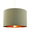 Contemporary and Chic Olive Green Cotton 12" Table or Pendant