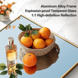 GlasFlength 64"x21" Full Length Mirror Rectangle Body Dressing Floor Standing Mirrors, Gold