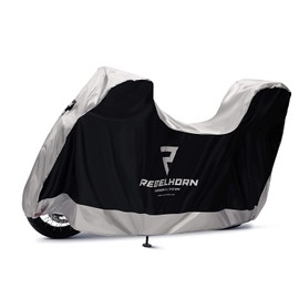 REBELHORN Cover II Top Box Abdeckung für Motorräder mit Top Box Motorradabdeckung aus strapazierfähigem Polyester Zwei Löcher zur Anti-Diebstahl-Kette Motorradkoffer kompatibel
