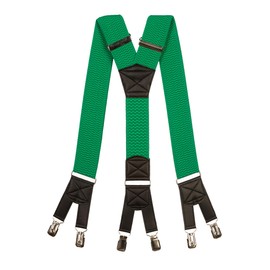 Olata 6 Clip Mens Braces / Extra Wide Y Braces - 5cm, Green