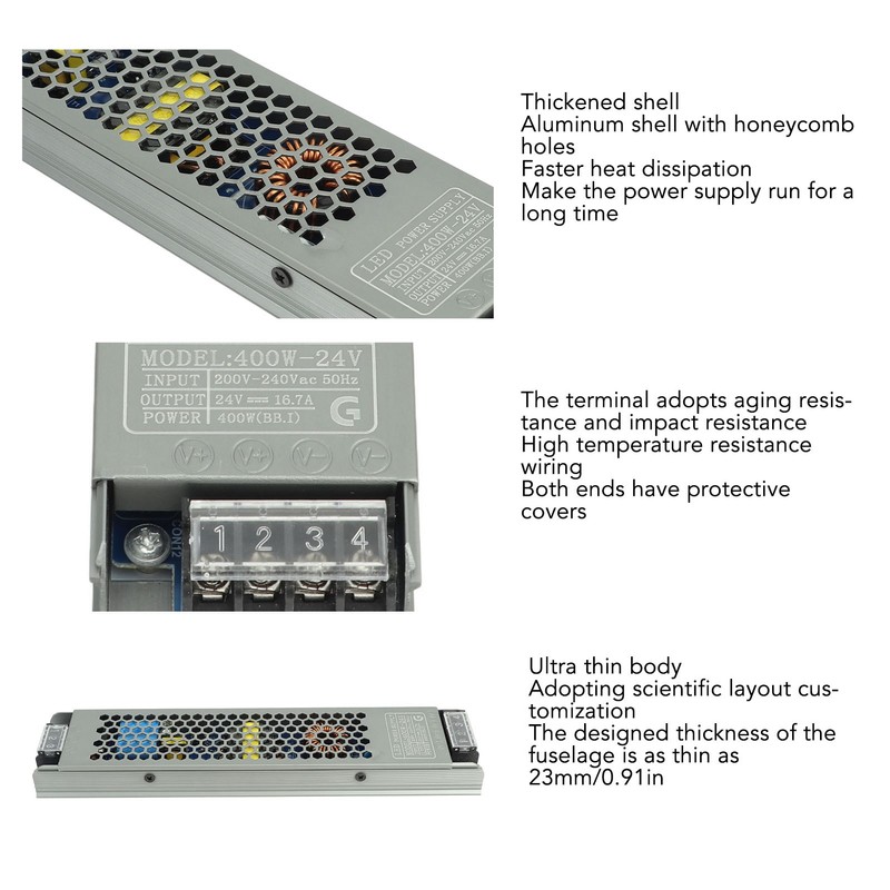 400W LED Drive Power Light Weight LED Drive Transformer Aluminum