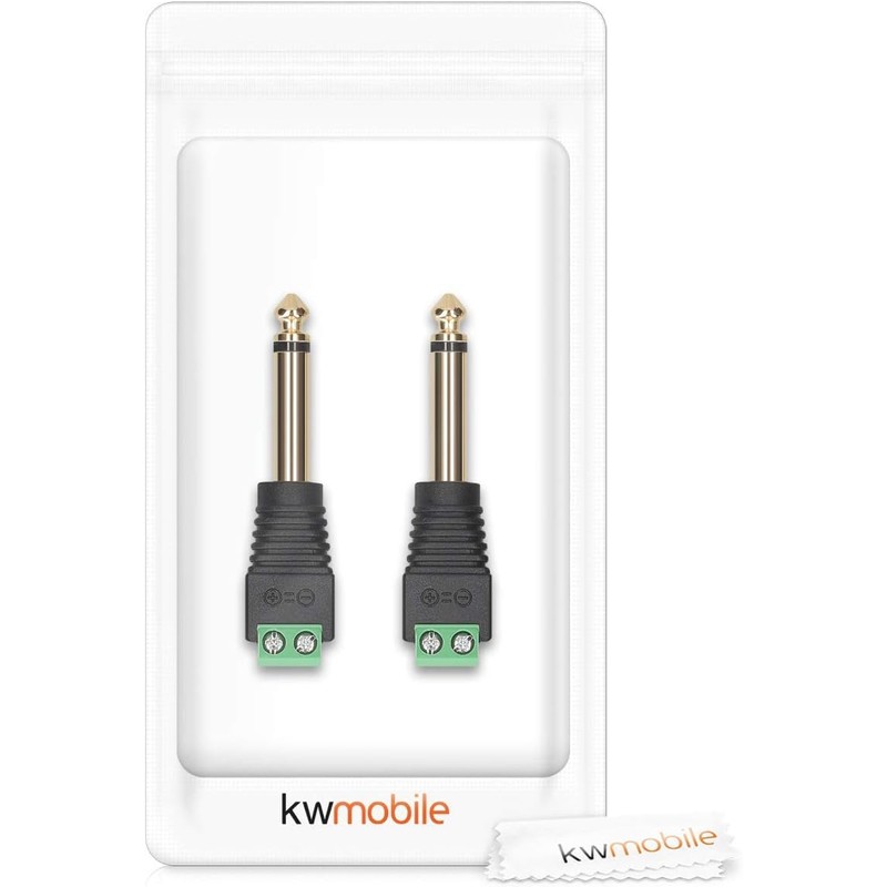 kwmobile 2 x 6.35 mm Jack Plug Adapter - Jack