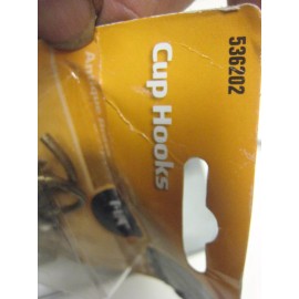 Hillman 2 Pks Hillman Cup Hooks Antique Brass 1-1/4" 536202 LOT OF 40 HOOKS -20 PER PACK