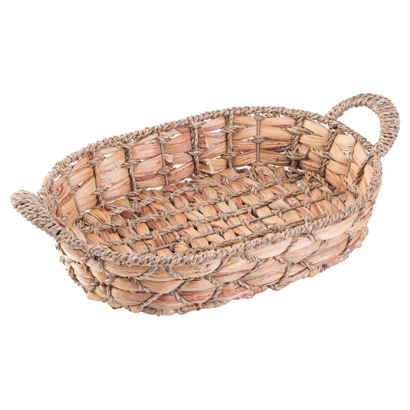 Seagrass Fruit Bread Basket Tray with Handles (Medium)
