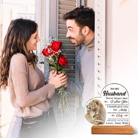 Gifts for Husband Cards, Husband Christmas Best Gifts,Romantic Husband Gifts Plaque, Husband Birthday Wedding Anniversary Ideal Gifts from Wife, Gifts for Couples,Presents for Husband Cards