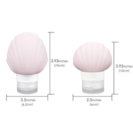 Biiange Reusable Silicone Travel Bottles, Leak Proof Squeezable Silicone Travel Bottles, for Lotion Shampoo Travel Bottle Cosmetic Packaging Travel Containers Storage Bottle(2× Large+1× Small)