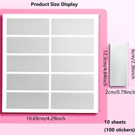 Scratch Labels, Scratch Stickers, Scratch Stickers for Cards Easter, Birthdays or Other Occasions, Scrapbook Gift Cards Surprise Gift, Silver (Pack of 10)