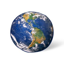 Planet Earth Round Fleece Throw Blanket | Plush Soft Polyester Cover for Sofa and Bed, Cozy Home Decor Room Essentials | Outer Space Astronomy Gifts for Teens and Kids | 60 Inches