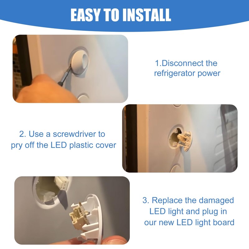 New Upgraded WR55X11132 WR55X25754 GE Refrigerator LED Light Bulb Replace