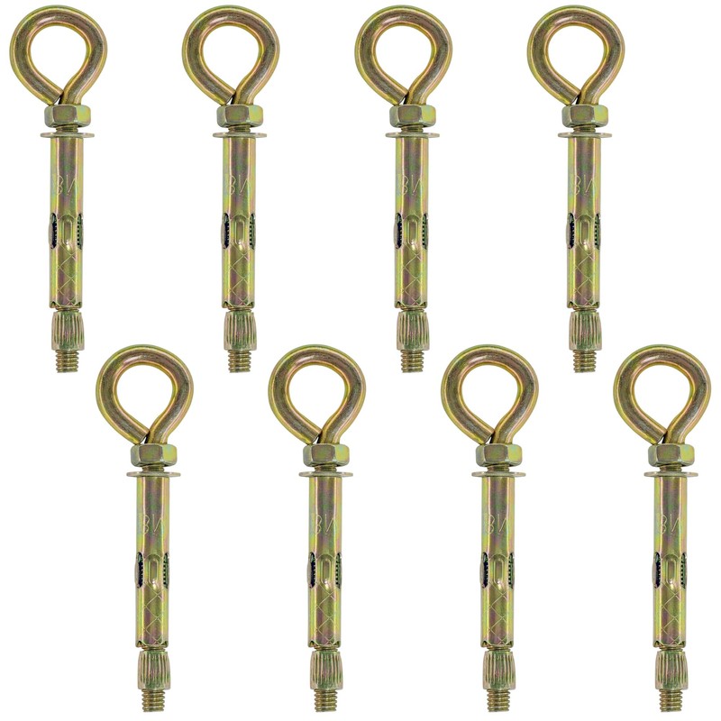 8 PCS Expansion Eye Bolts Heavy Duty Anchor Bolts (M8*60)