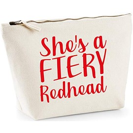 Hippowarehouse She's a fiery redhead printed make up cosmetic wash bag 18x19x9cm