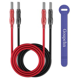Goupchn 4mm Safety Banana Plug to Banana Plug Braided Test Leads Retractable Banana Plugs Soft Flexible Test Cable Wire 3.3ft/1m