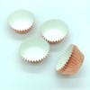 Huaswan Sweet Rose Gold Foil Cupcake Liners Standard Baking Cups