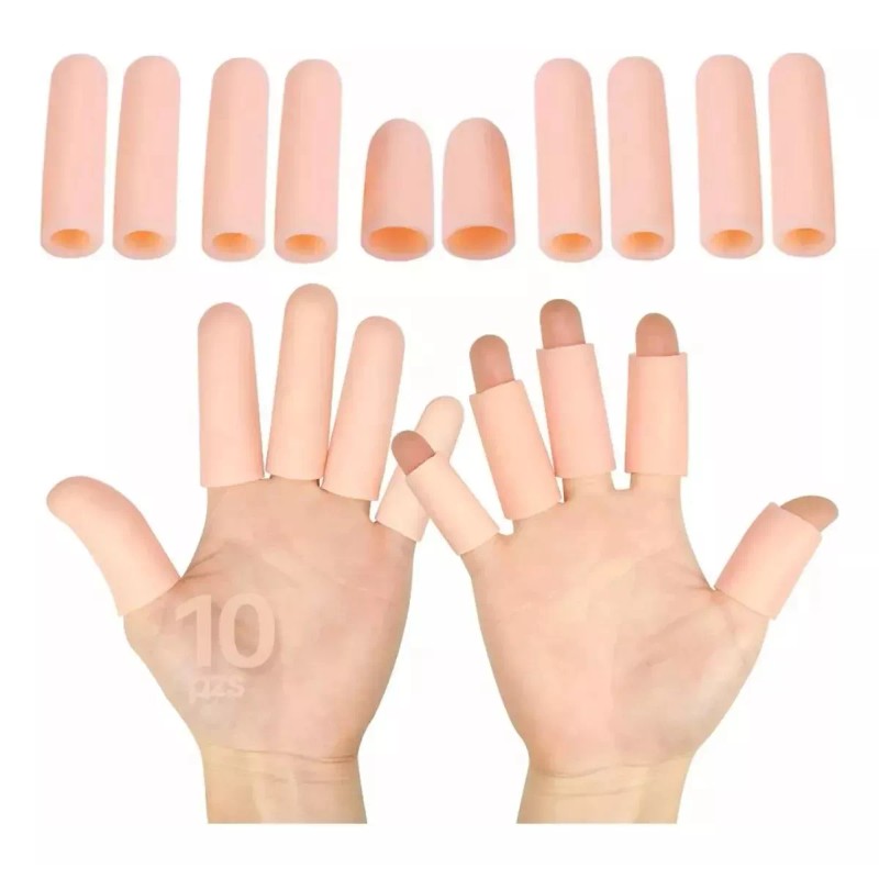 Veraly Lote De 10 Protectores Para Dedos De Silicona Resistente
