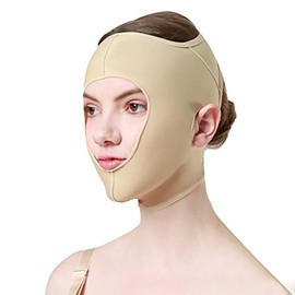 Cinturones De Tonificación Facial Reductor De Mentón Doble Correa Adelgazante Facial Después Liposucción para Mujeres Vendaje Levantamiento Antiarrugas Reutilizable Y Transpirable,S