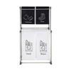 2-Tier Laundry Sorter with 4 Removable Bags: Organize Clothes, Lights