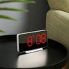 LED Mirror Alarm Clock Electronic Alarm Clock Adjustable Mirror Bedside
