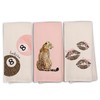 KTYHD Pink Leopard Ktichen Towels Set of 3, Pink Leopard