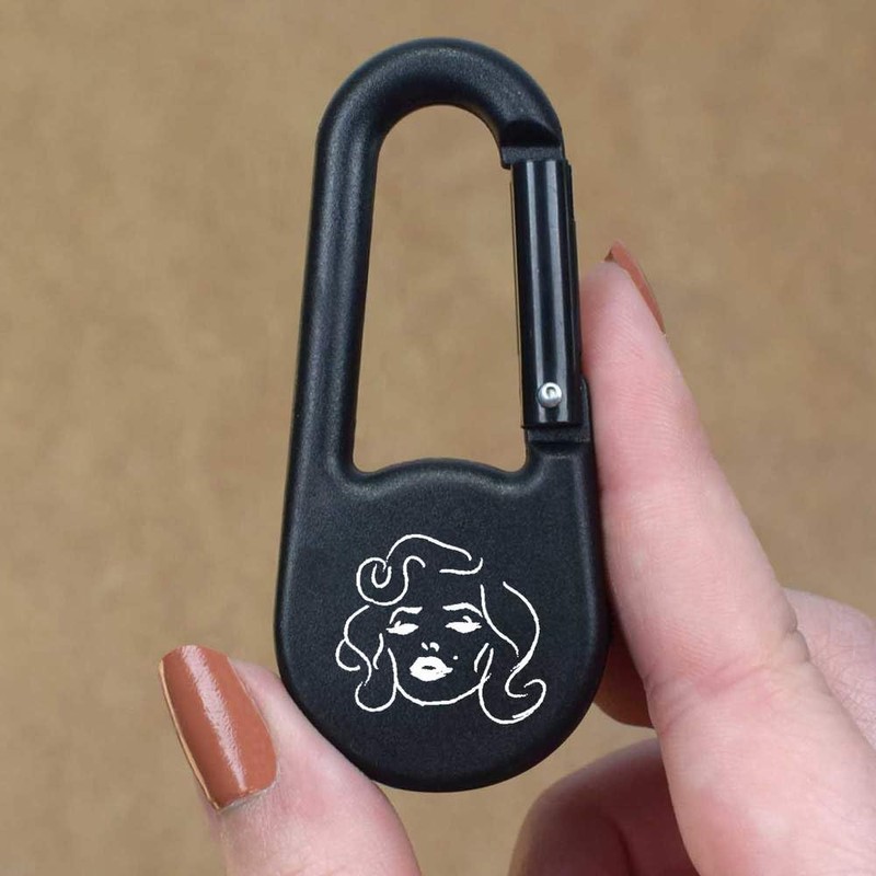 Azeeda 'Woman Face' Compass Keyring (KC00034765)