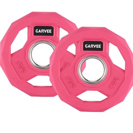 2-In-1 Cast Iron Rubber Coated Color-Coded Weight Plates – 2.5LB, 5LB, 10LB, 25LB, 35LB, 45LB Options | Single, Pair & Full Sets for Home Gym 2.5 lbs pairs