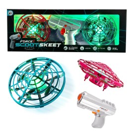 Force1 Scoot Skeet Drone Electronic Shooting Game - Pink/Blue