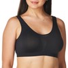 Bali Women's Comfort Revolution Seamless Crop Top, Black, Medium