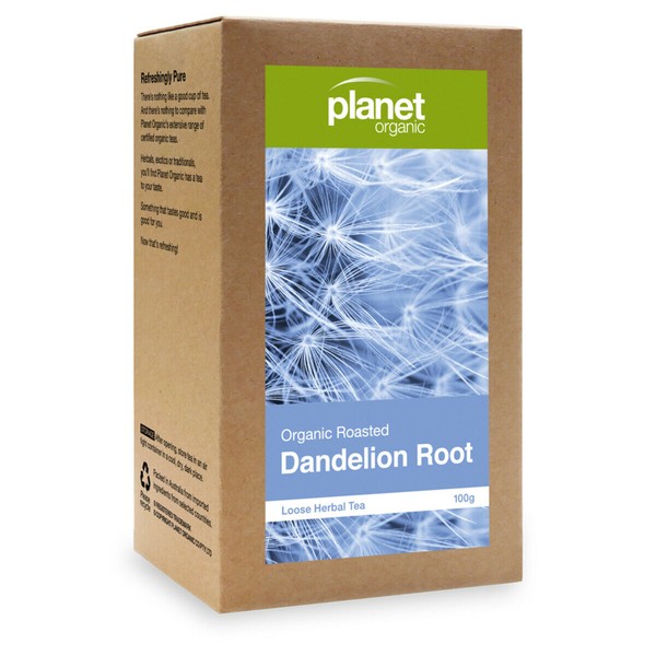 3 x 100g Planet Organic Organic Roasted Dandelion Root Loose Leaf Tea 300g