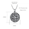 Yinplsmemory Cremation Jewelry Viking Runic Compass Urn Necklace for Ashes