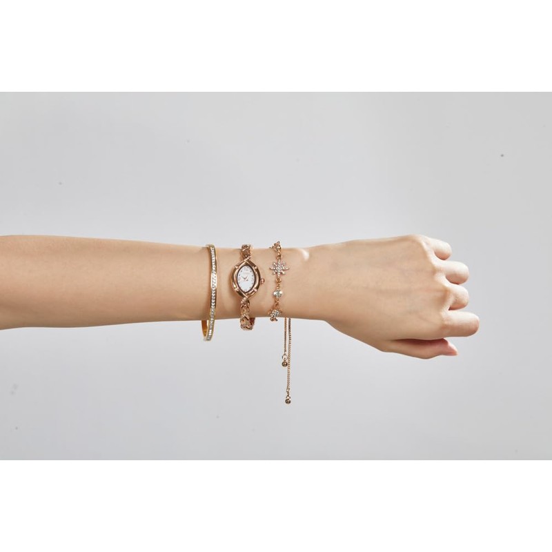 TIME100 Gift Set, Present Women's Watch and Bracelet with Gift