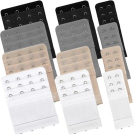 GeorgeX 12/18/27 Pcs Extensor de Brasier para Mujer Correas de Gancho de Extensión Elásticas para Mujer, 3 Colores (3 Filas x 2 Ganchos, 3 Filas x 3 Ganchos, 3 Filas x 4 Ganchos，3 Filas x 1 Ganchos)