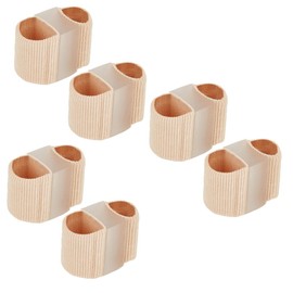 PACKOVE 6pcs Toe Separator for Hallux Reusable Gel Toe Spacers Comfortable Foot Alignment Relief for Day Night Use Skin Tone Color