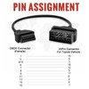 AMHTDOL OBD Adapter Fit for Toyota 22 Pin OBD1 to