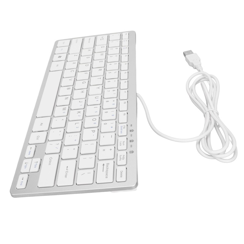 USB Wired Keyboard 78 Keys Ultra Thin Mini Portable Anti