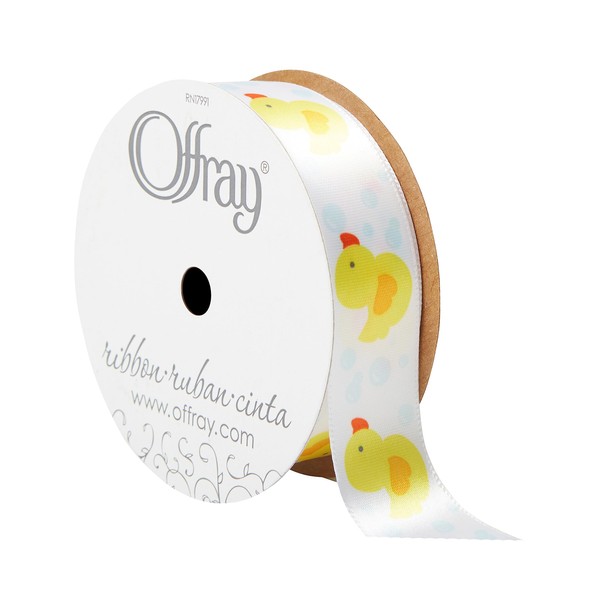 Offray 7/8" Wide Satin Craft and Decorative Ribbon, 9 Total