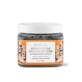 The Spathecary Body Scrub, Exfoliating-Nourishing-Refreshing-Smoothing Body Care 21 oz. (21 oz, African Black Soap)