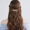 3PCS Rhinestone Bling Flower Small Mini Barrette Decorative Hair Clips