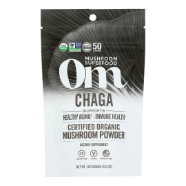 Om - Chaga Organic Powder 100 Gram - 3.5 oz (Pack of 3)
