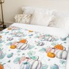 JarThenaAMCS Fall Fuzzy Flannel Blanket 60 x 50 Inch Pastel