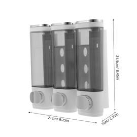 ABOOFAN Wall Mounted Soap Dispenser Shampoo Conditioner Body Wash Holder for Bathroom Capacity Easy Press Design for Homes Hotels and Restaurants