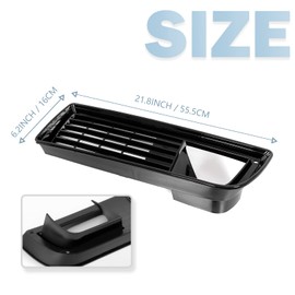 AMSRPAC Front Bumper Grille Cover,Front Lower Bumper Grill Cover Replacement compatible with Pontiac Firebird Trans Am 1979 1980 1981,Black 2PCS