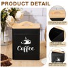 Maxdot 40 oz Black Airtight Coffee Canister Large Iron Farmhouse